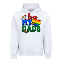 White I love my dads Urban Hoodie - FaDigitalArtStudio