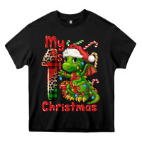 Black my first christmas dragon Heavy Core Tee - FaDigitalArtStudio