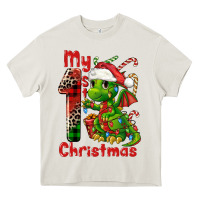 Cream my first christmas dragon Heavy Core Tee - FaDigitalArtStudio