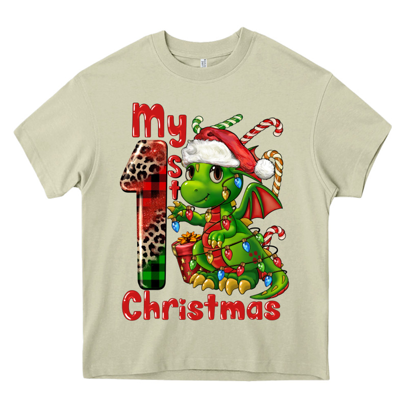 My First Christmas Dragon Heavy Core Tee by FaDigitalArtStudio | Teevron