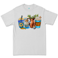 Dove Grey hannukah coffee cups Premium Tee - AdoDesignShop