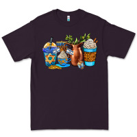 Plum hannukah coffee cups Premium Tee - AdoDesignShop