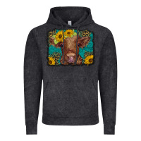 Vintage Black western leopard buffalo plaid baby highland cow Vintage Hoodie - BarkalooDesign