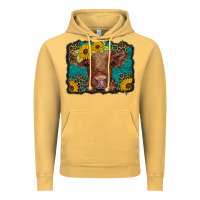 Vintage Mustard western leopard buffalo plaid baby highland cow Vintage Hoodie - BarkalooDesign