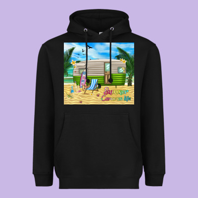 Summer Caravan Life Heavyweight Hoodie Designed By Tumblerdesignbyshophia