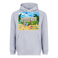 Heather Grey summer caravan life Heavyweight Hoodie - TumblerDesignByShophia