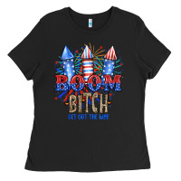 Black Boom Bıtch Get Out The Way Ladies Tee - JahusDesignShop