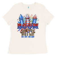 Bone Boom Bıtch Get Out The Way Ladies Tee - JahusDesignShop