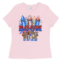 Bubblegum Pink Boom Bıtch Get Out The Way Ladies Tee - JahusDesignShop
