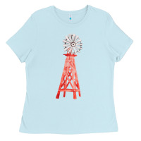 Baby Blue windmill fa element Ladies Tee - FaDigitalArtStudio