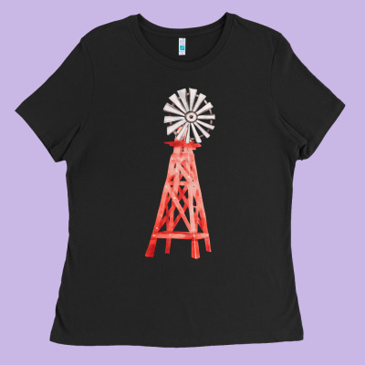 Windmill Fa Element Ladies Tee Designed By Fadigitalartstudio