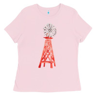 Bubblegum Pink windmill fa element Ladies Tee - FaDigitalArtStudio