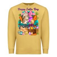 Antique Gold Happy Easter Day truck Premium Sweatshirt - HowdyJamesFarm