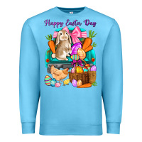 Ocean Blue Happy Easter Day truck Premium Sweatshirt - HowdyJamesFarm