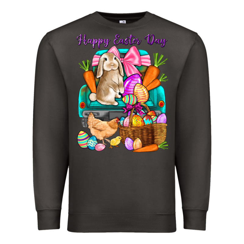 Happy Easter Day Truck Premium Sweatshirt by HowdyJamesFarm | Teevron