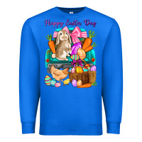 True Royal Happy Easter Day truck Premium Sweatshirt - HowdyJamesFarm