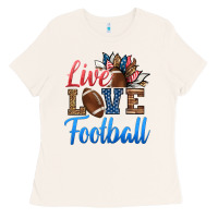 Bone live love american football Ladies Tee - HRA Design Shop