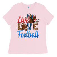 Live Love American Football Ladies Tee | Teevron