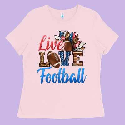Live Love American Football Ladies Tee Designed By Hra Design Shop