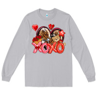 Moon Dust xo xo with leopard and cowhide heart Long Sleeve Tee - NancyCooperArtShop