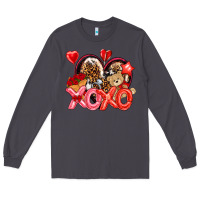 Smoke xo xo with leopard and cowhide heart Long Sleeve Tee - NancyCooperArtShop