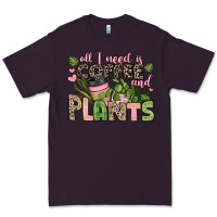 Plum all i need is coffee and plants Premium Tee - JahusDesignShop