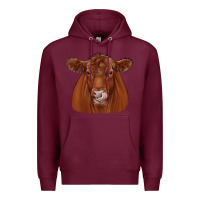 Burgundy red angus Premium Hoodie - JahusDesignShop