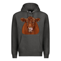 Charcoal Heather red angus Premium Hoodie - JahusDesignShop