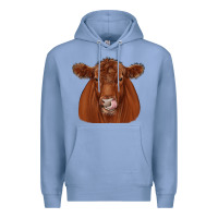Colony Blue red angus Premium Hoodie - JahusDesignShop