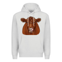 Dove Grey red angus Premium Hoodie - JahusDesignShop