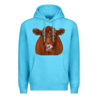 Ocean Blue red angus Premium Hoodie - JahusDesignShop