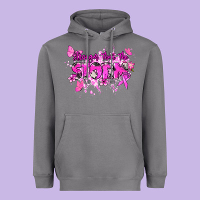Stronger Than The Storm Cancer Awareness Heavyweight Hoodie Designed By Howdyjamesfarm