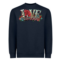 Navy love like jesus roses Heavyweight Sweatshirt - NancyCooperArtShop