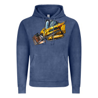 Vintage Denim Compact Track Loader Vintage Hoodie - LillyAllenDesigns