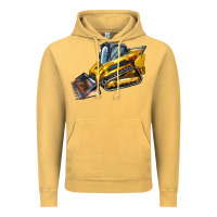 Vintage Mustard Compact Track Loader Vintage Hoodie - LillyAllenDesigns