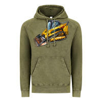 Vintage Olive Compact Track Loader Vintage Hoodie - LillyAllenDesigns