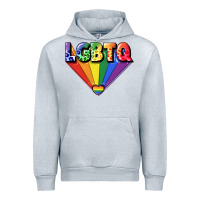 Heather Grey lgbtq pride Urban Hoodie - FaDigitalArtStudio