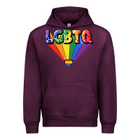 Mauve Wine lgbtq pride Urban Hoodie - FaDigitalArtStudio
