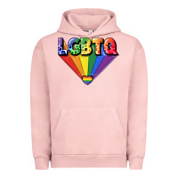 Pigment Salmon lgbtq pride Urban Hoodie - FaDigitalArtStudio