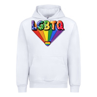 White lgbtq pride Urban Hoodie - FaDigitalArtStudio