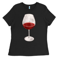 Black wine glass fa element Ladies Tee - FaDigitalArtStudio