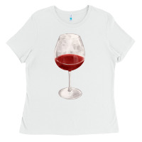 White wine glass fa element Ladies Tee - FaDigitalArtStudio