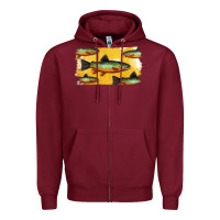 Burgundy Colorado Greenback Cutthroat Trout Fish Zipper Hoodie - Bettercallsaul