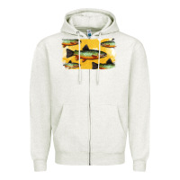 Oatmeal Heather Colorado Greenback Cutthroat Trout Fish Zipper Hoodie - Bettercallsaul