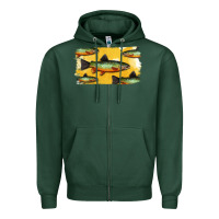 Sports Green Colorado Greenback Cutthroat Trout Fish Zipper Hoodie - Bettercallsaul