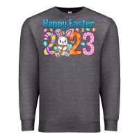 Charcoal Heather Happy Easter 2023 Easter Day Premium Sweatshirt - HowdyJamesFarm