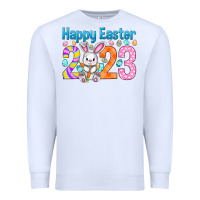 White Happy Easter 2023 Easter Day Premium Sweatshirt - HowdyJamesFarm