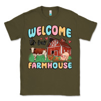 Army Green welcome to our farmhouse Classic Tee - MaliasSmallBusiness