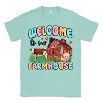 Seafoam welcome to our farmhouse Classic Tee - MaliasSmallBusiness