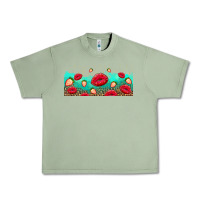 Oil Green lips and strawberries Urban Heavy Tee - AdoDesignShop
